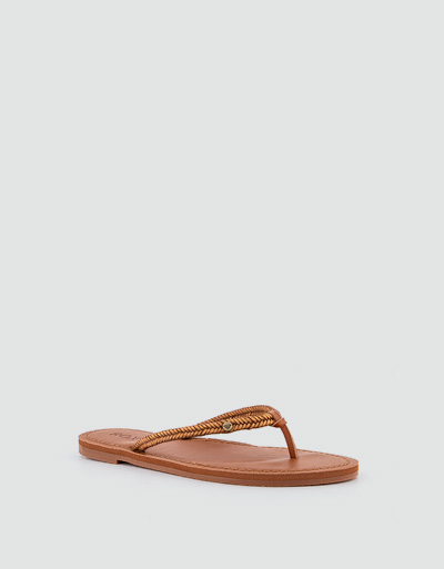 ROXY Zehensandalen mit geflochtenem Riemen Vierteljährliche Förderung