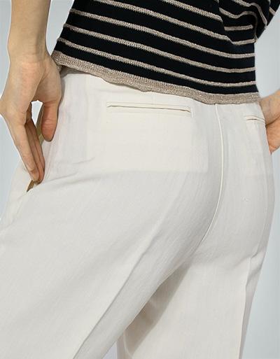 TWIN-SET 7/8 Leinenhose in italienischer Größe Neueste Stile