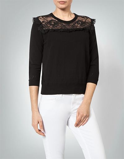 TWIN-SET Pullover mit Spitzen-Einsatz im Angebot