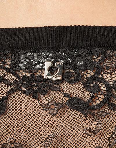 TWIN-SET Pullover mit Spitzen-Einsatz im Angebot